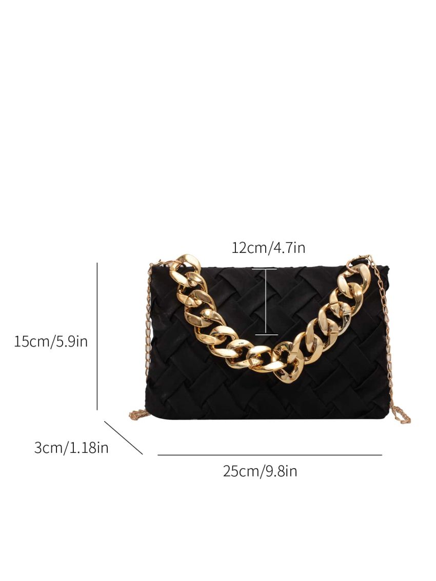 Minimalist Braided Design Square Bag