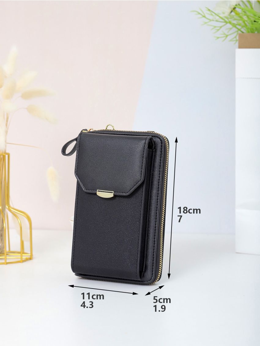 Metal Decor Phone Wallet