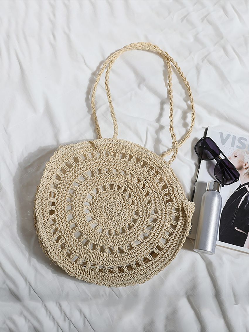 Hollow Out Large Capacity Straw Bag