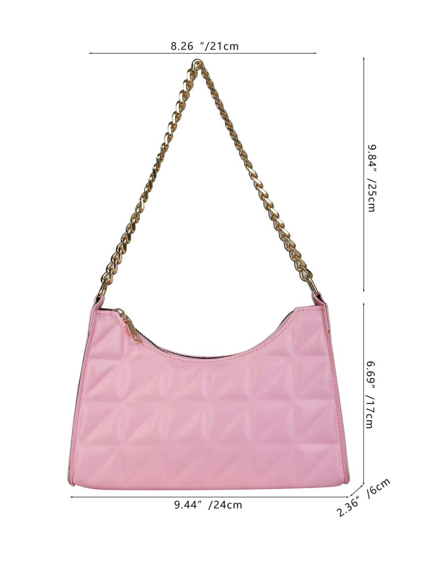 Minimalist Stitch Detail Baguette Bag