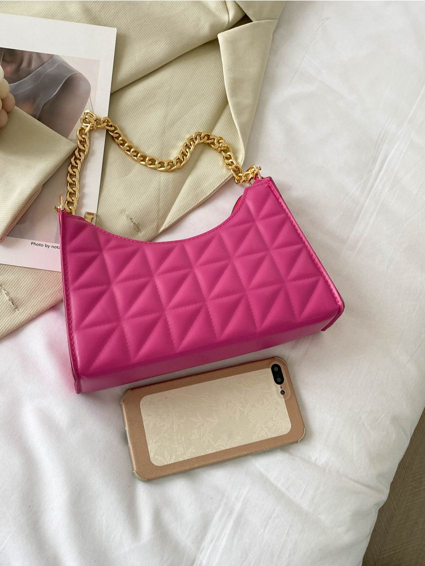 Minimalist Stitch Detail Baguette Bag