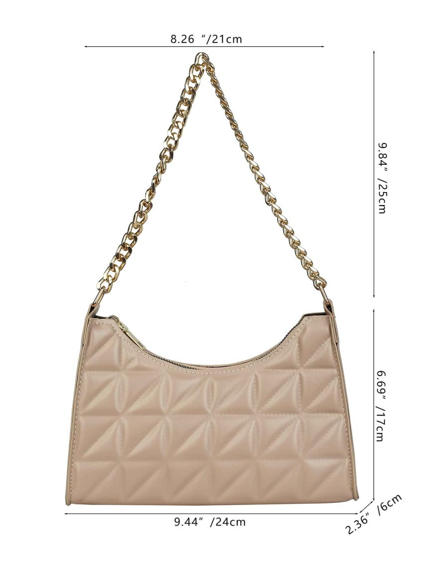 Minimalist Stitch Detail Baguette Bag