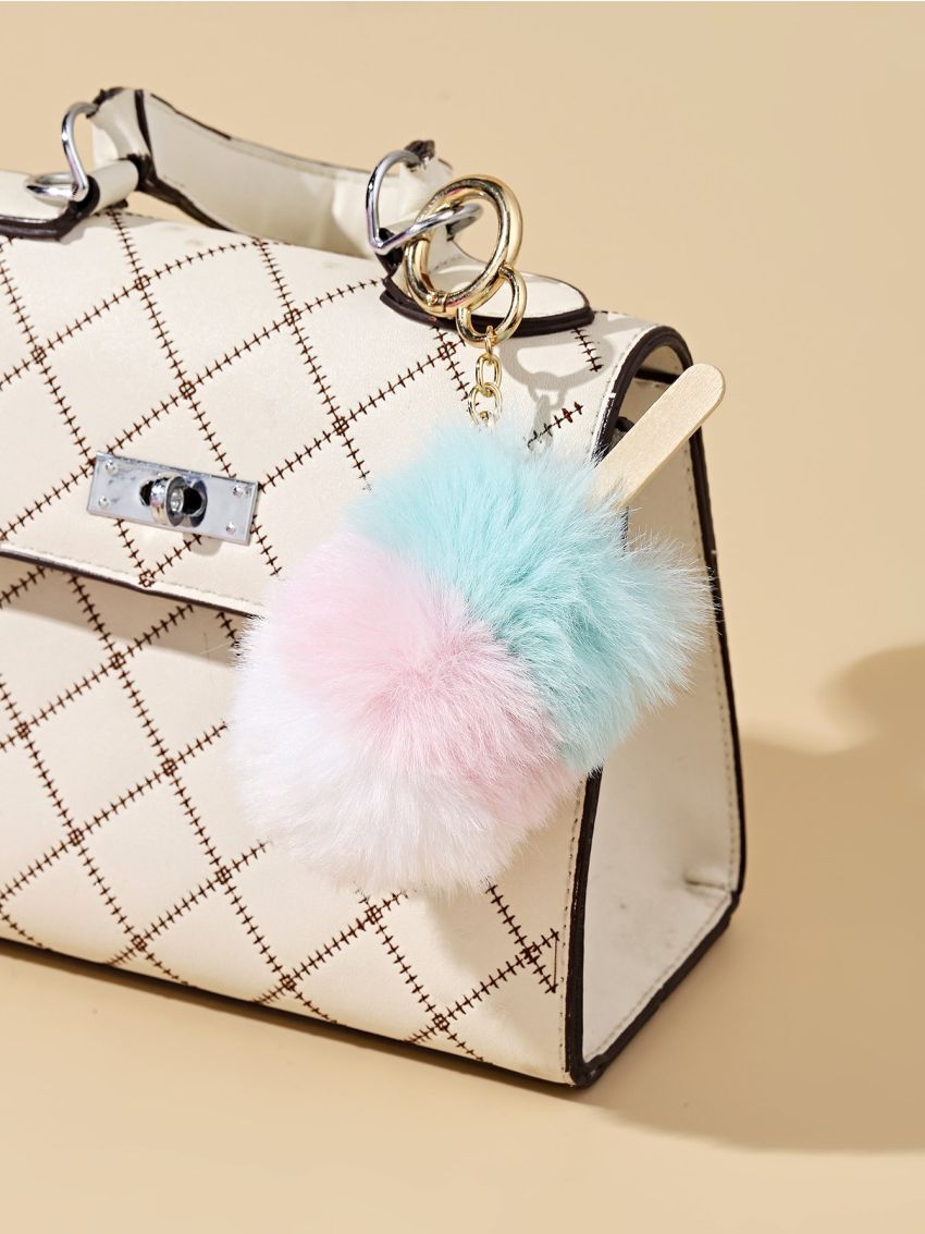 Fuzzy Ice Cream Decor Bag Charm