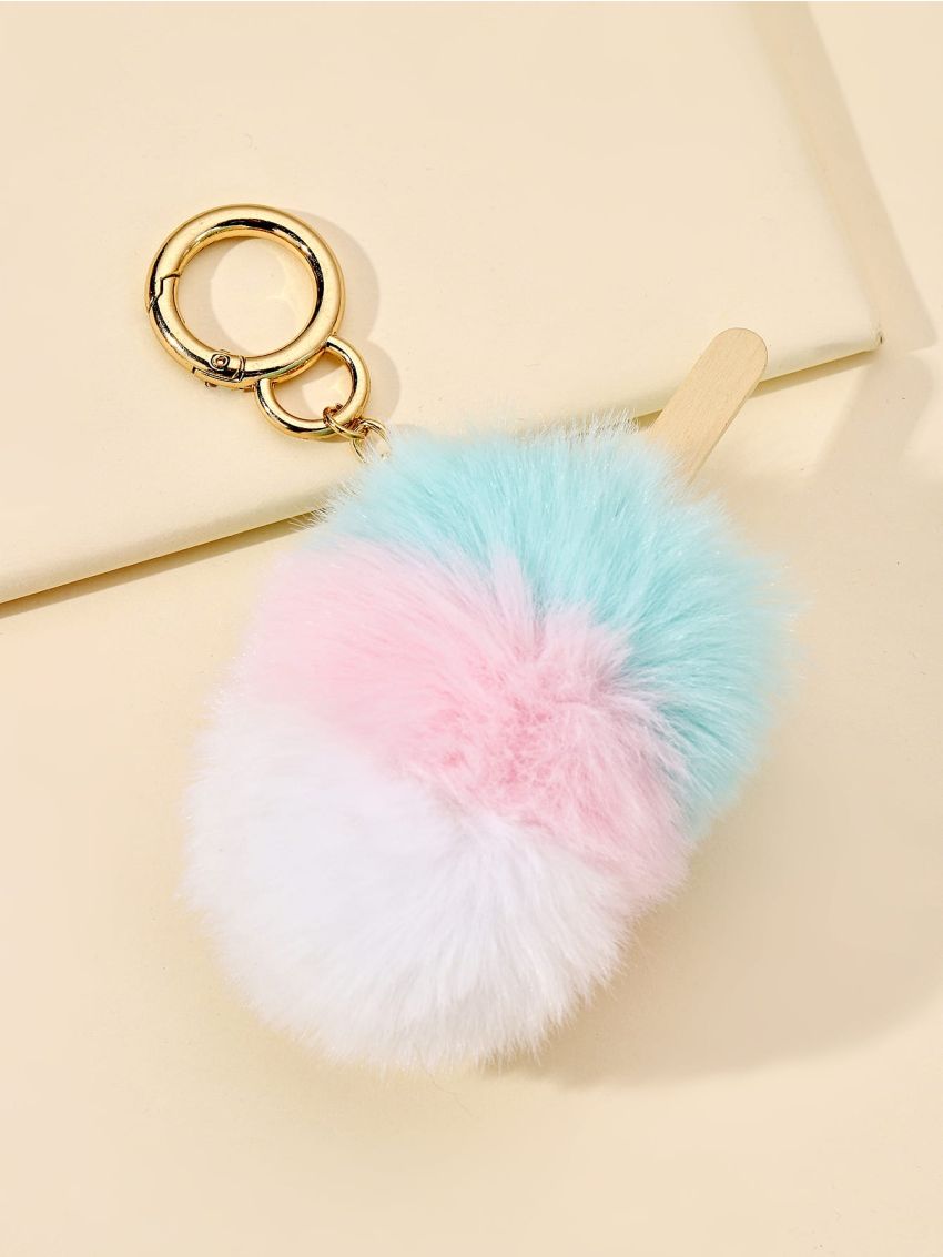 Fuzzy Ice Cream Decor Bag Charm