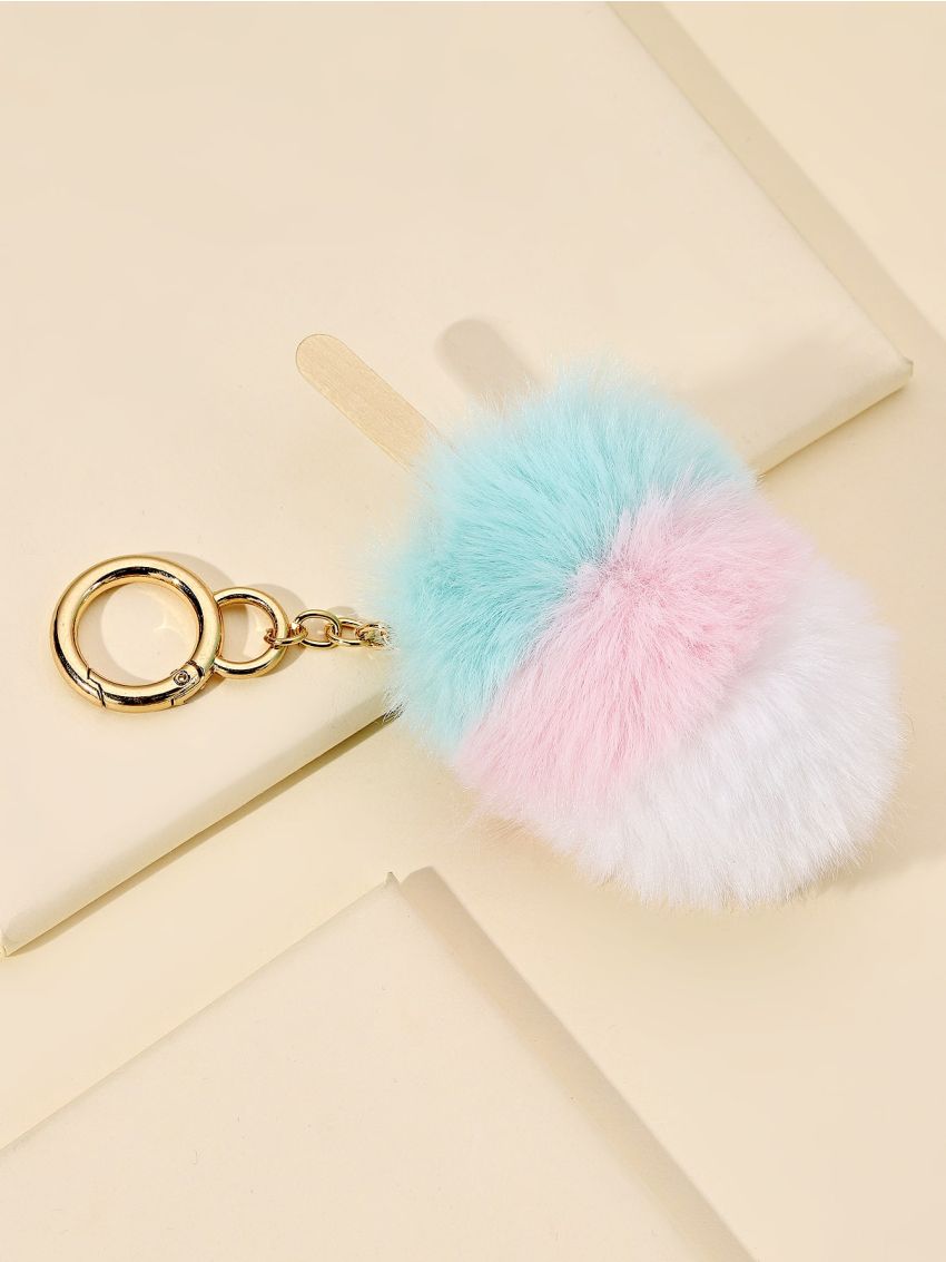 Fuzzy Ice Cream Decor Bag Charm