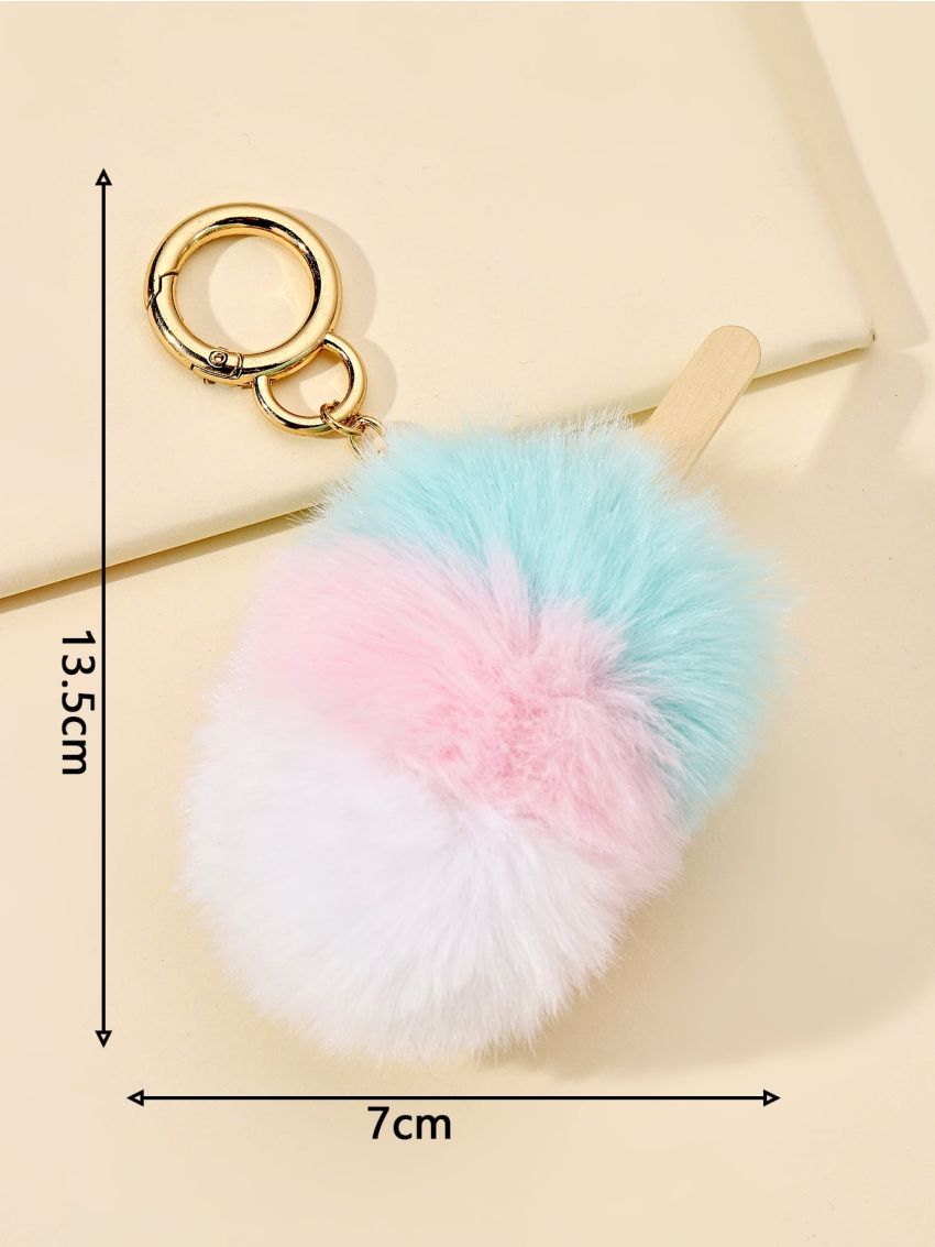 Fuzzy Ice Cream Decor Bag Charm
