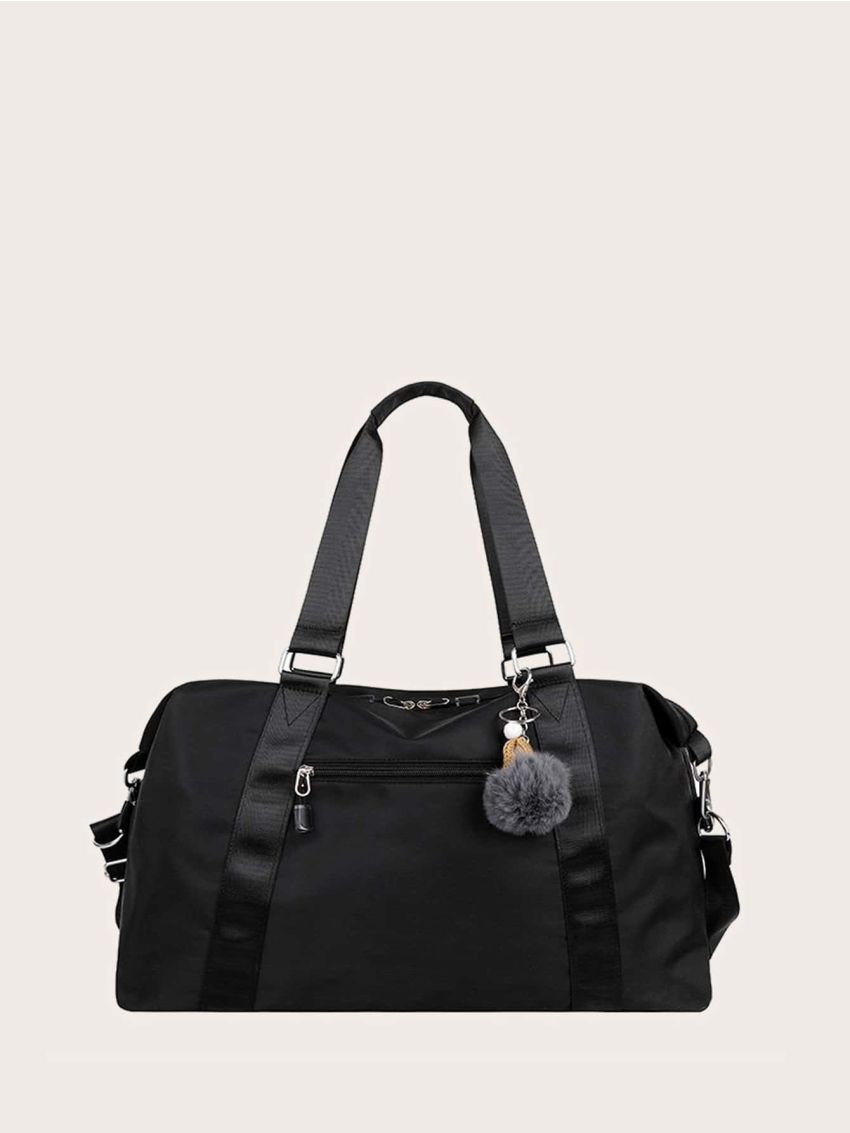 Pom Pom Decor Large Capacity Duffel Bag