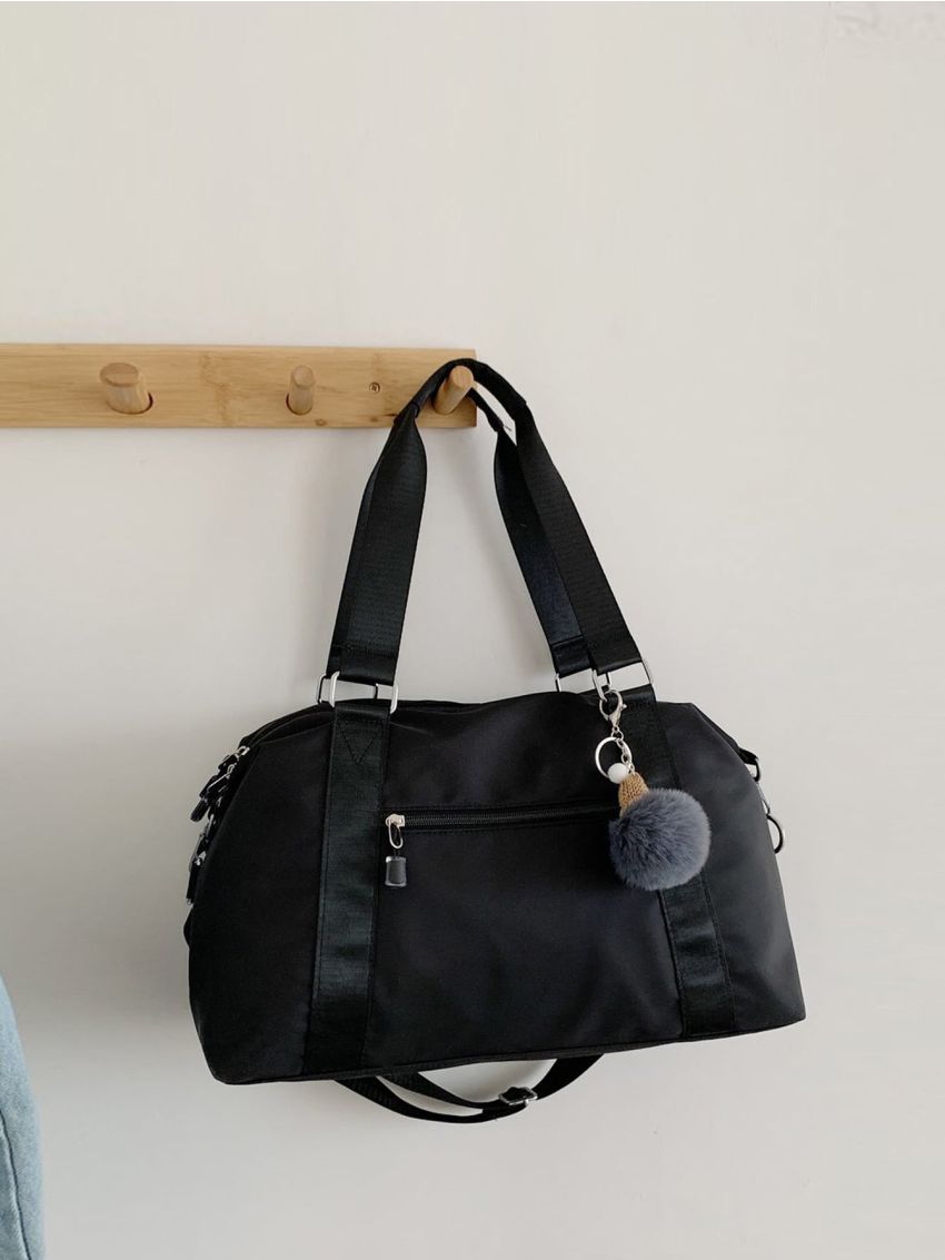 Pom Pom Decor Large Capacity Duffel Bag