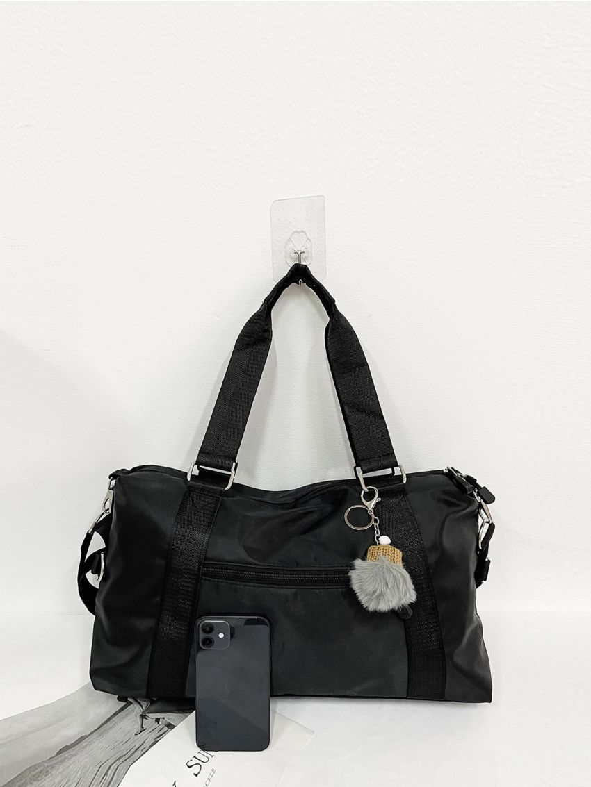 Pom Pom Decor Large Capacity Duffel Bag