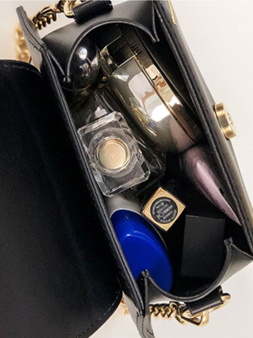 Mini Metal Tassel Decor Flap Chain Geometric Design Novelty Bag