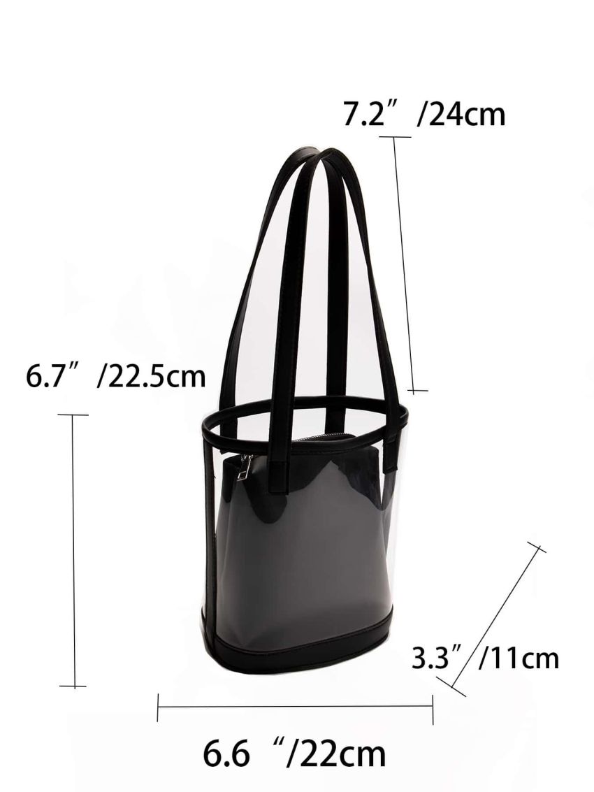 Clear Bucket Bag With Inner Pouch