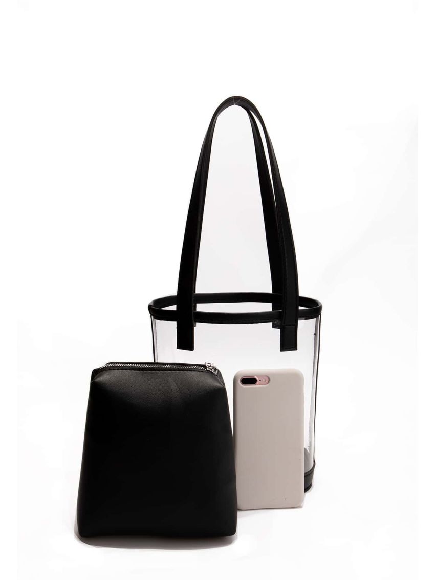 Clear Bucket Bag With Inner Pouch