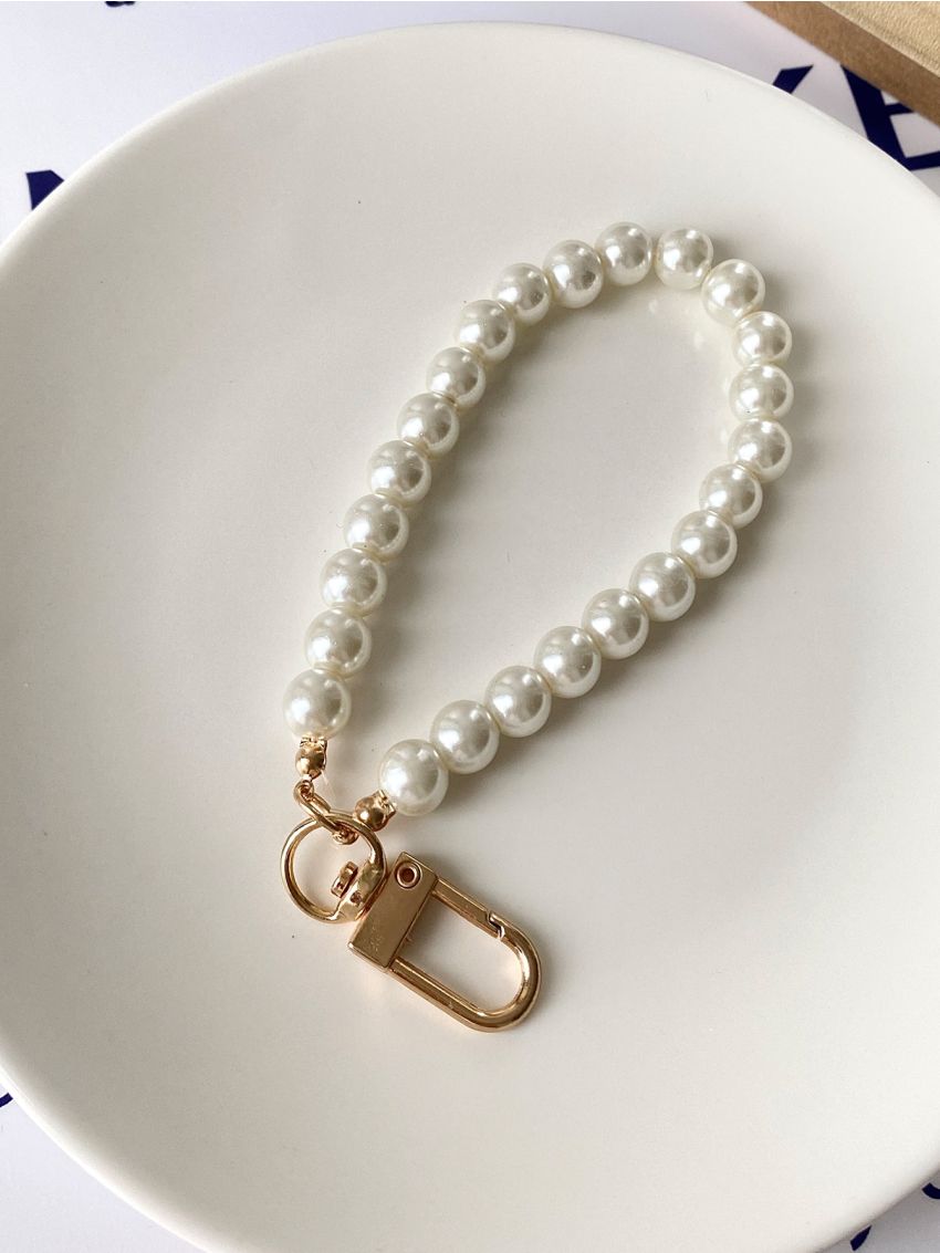Faux Pearl Beaded Bag Charm