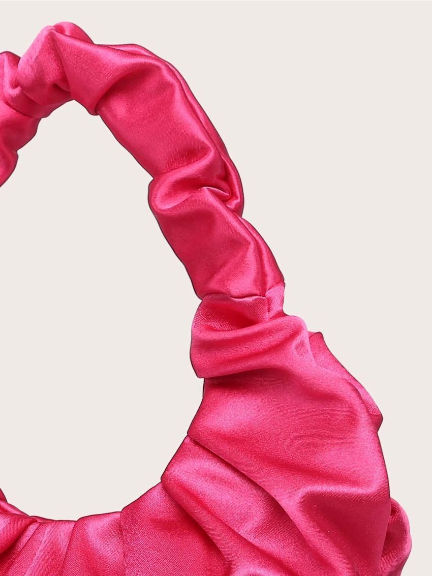 Satin Minimalist Ruched Bag
