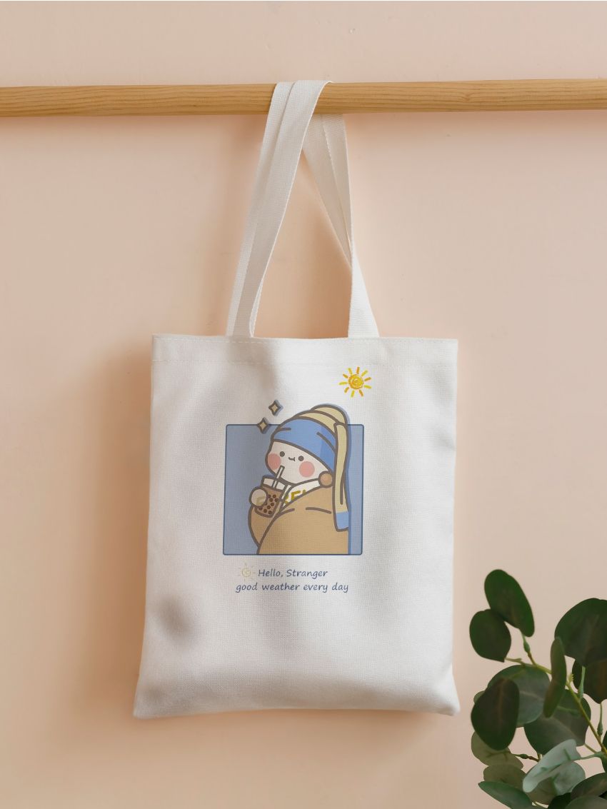 Cartoon Graphic Shopper Bag