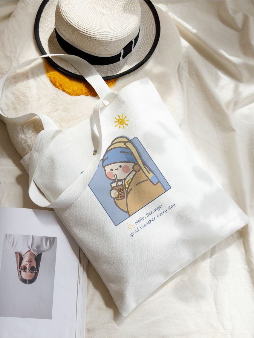 Cartoon Graphic Shopper Bag