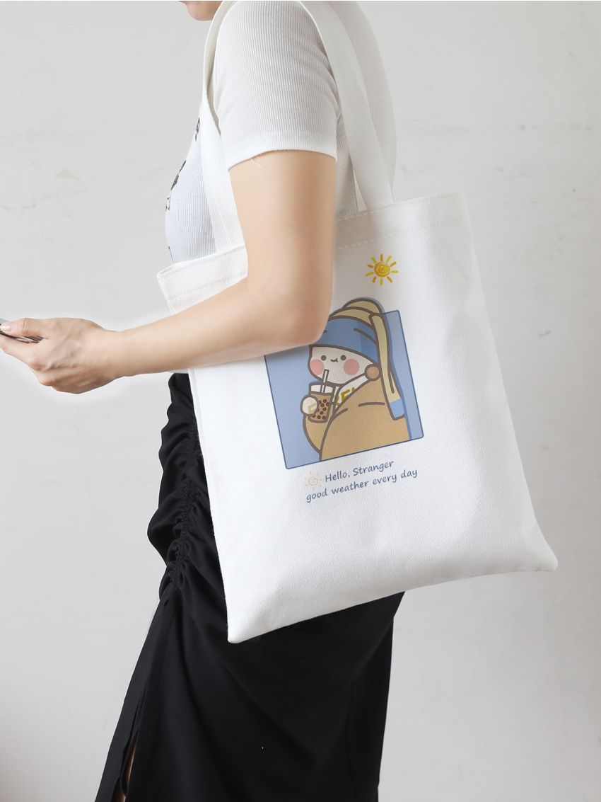 Cartoon Graphic Shopper Bag