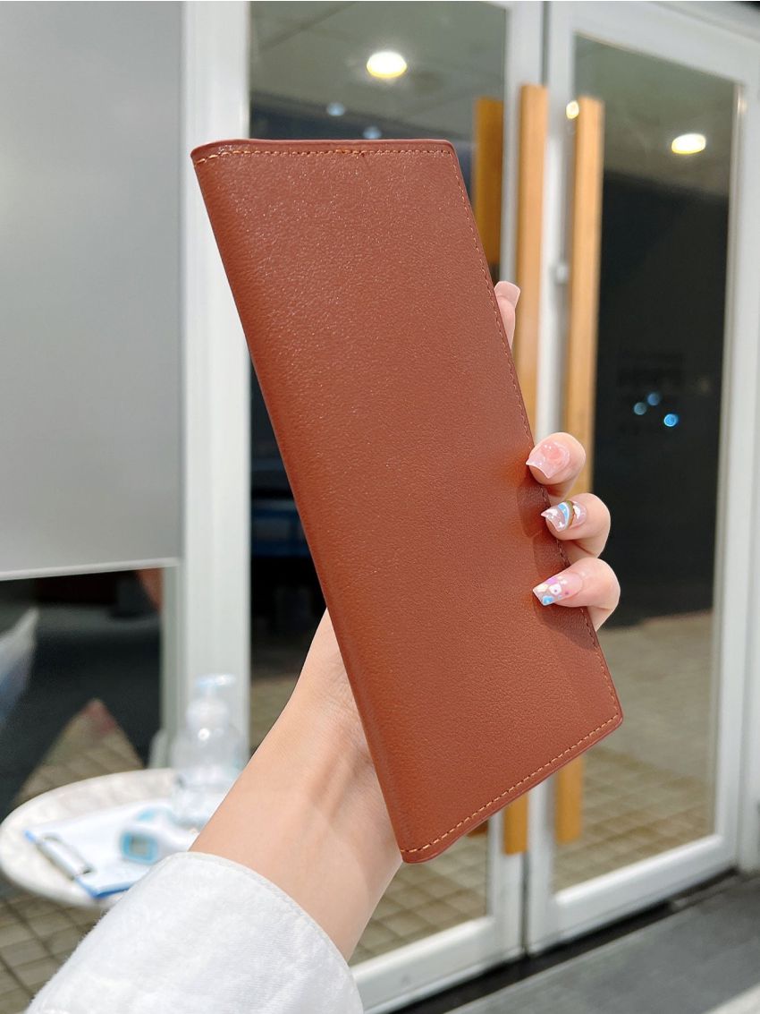 Minimalist Textured Long Wallet