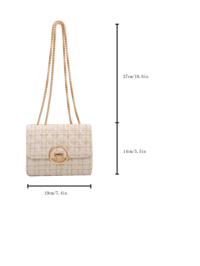 Mini Minimalist Textured Chain Shoulder Bag