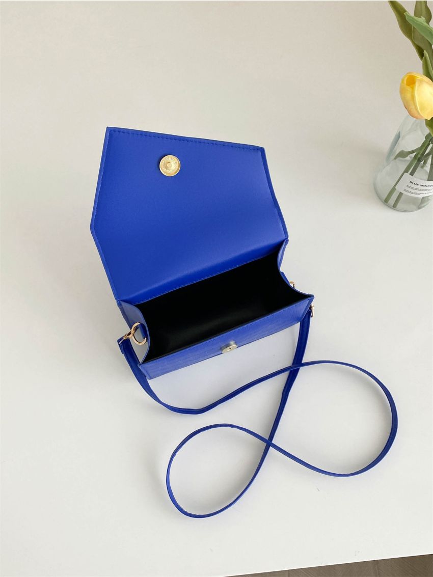 Mini Crocodile Embossed Flap Square Bag