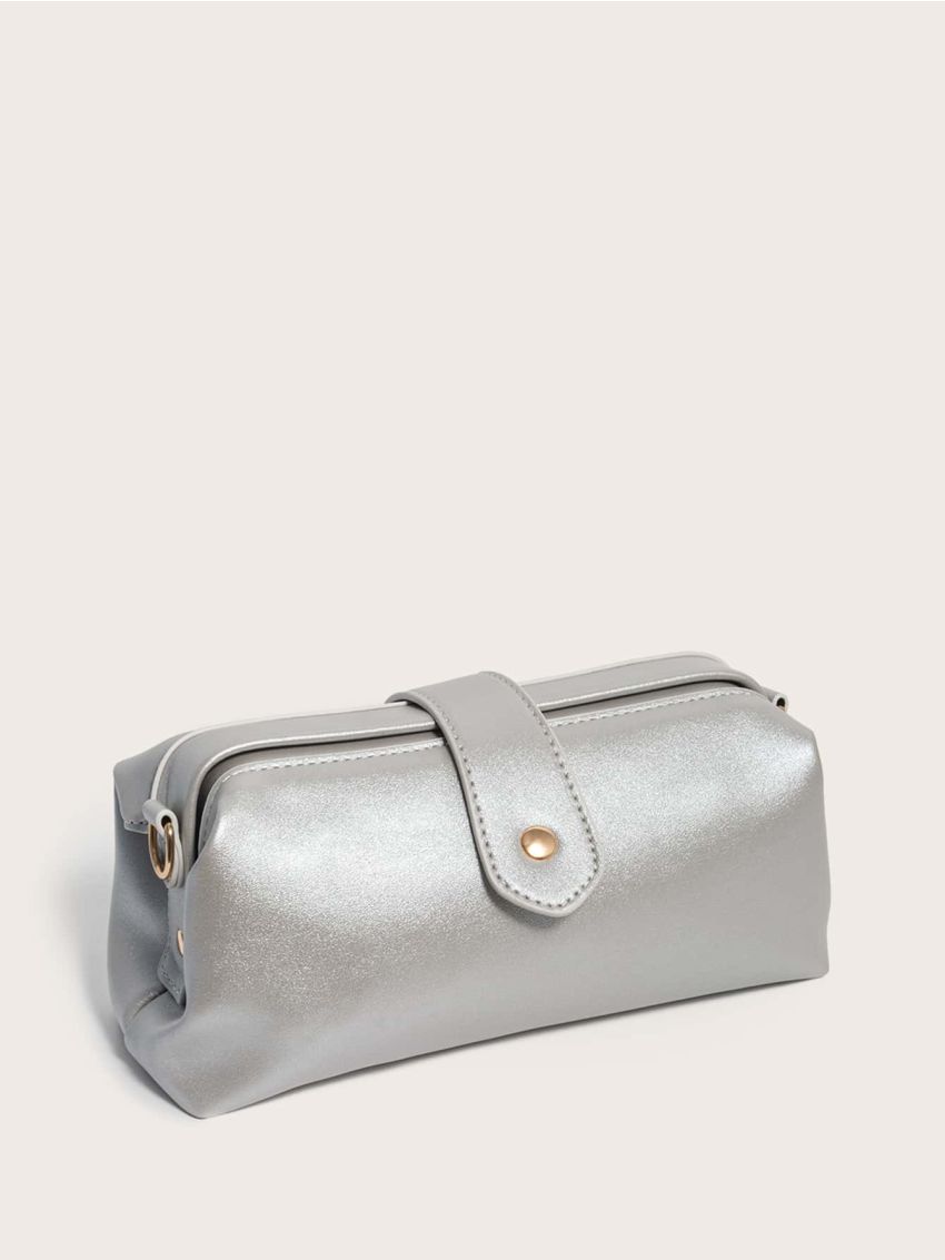 Minimalist Snap Button Bucket Bag