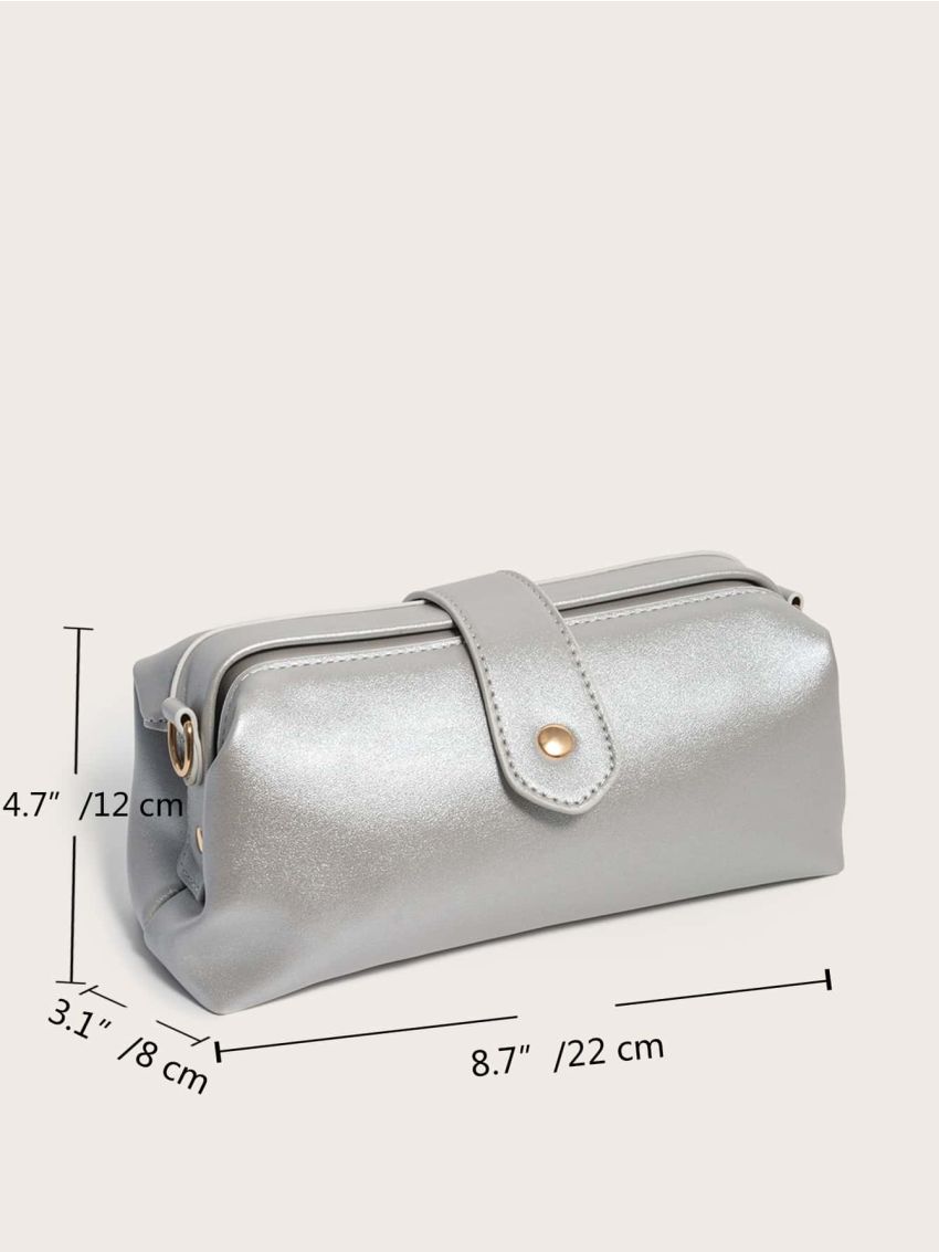 Minimalist Snap Button Bucket Bag