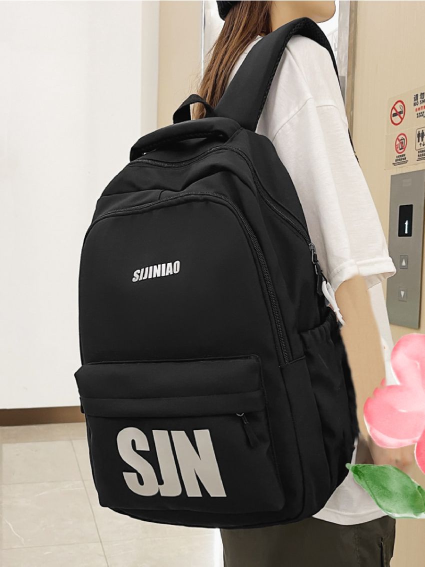 Letter Graphic Functional Backpack