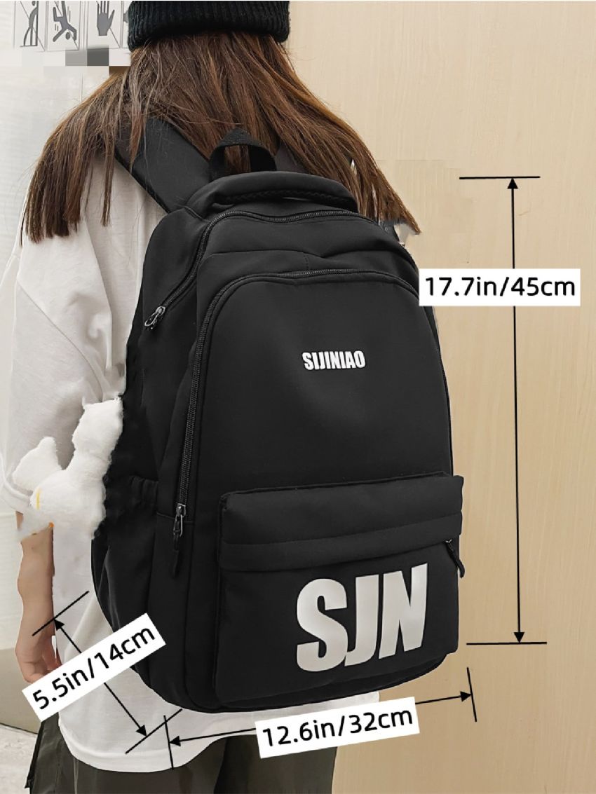Letter Graphic Functional Backpack