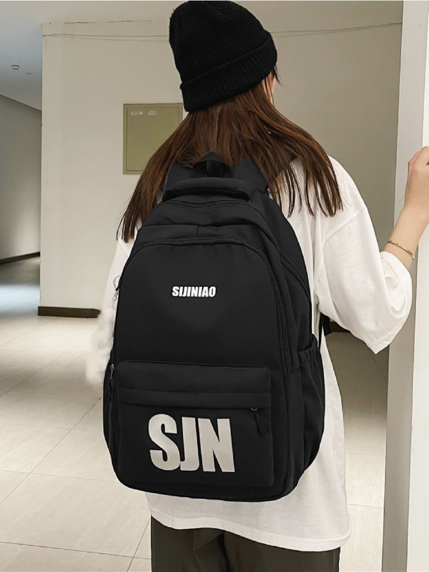 Letter Graphic Functional Backpack