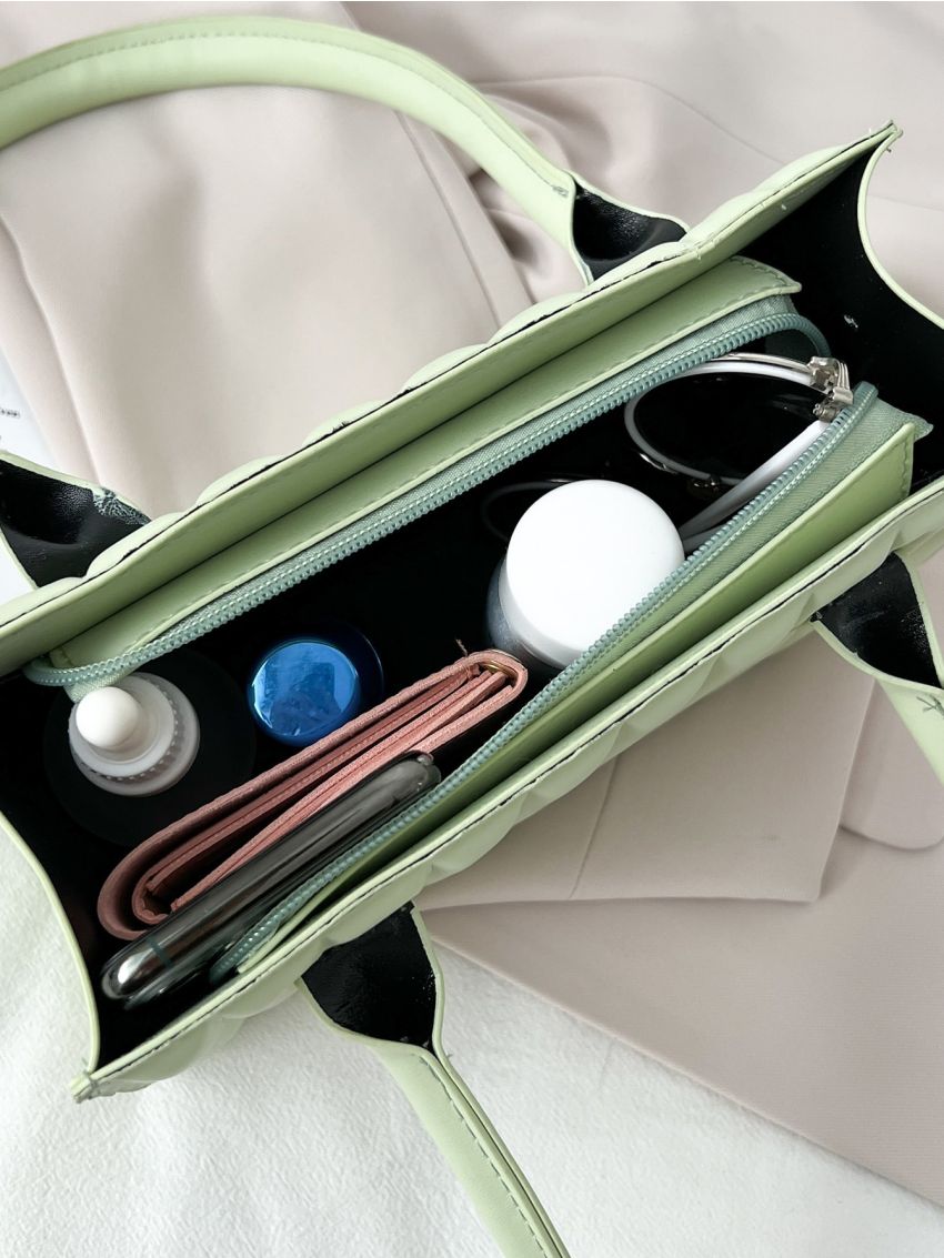 Minimalist Double Handle Square Bag