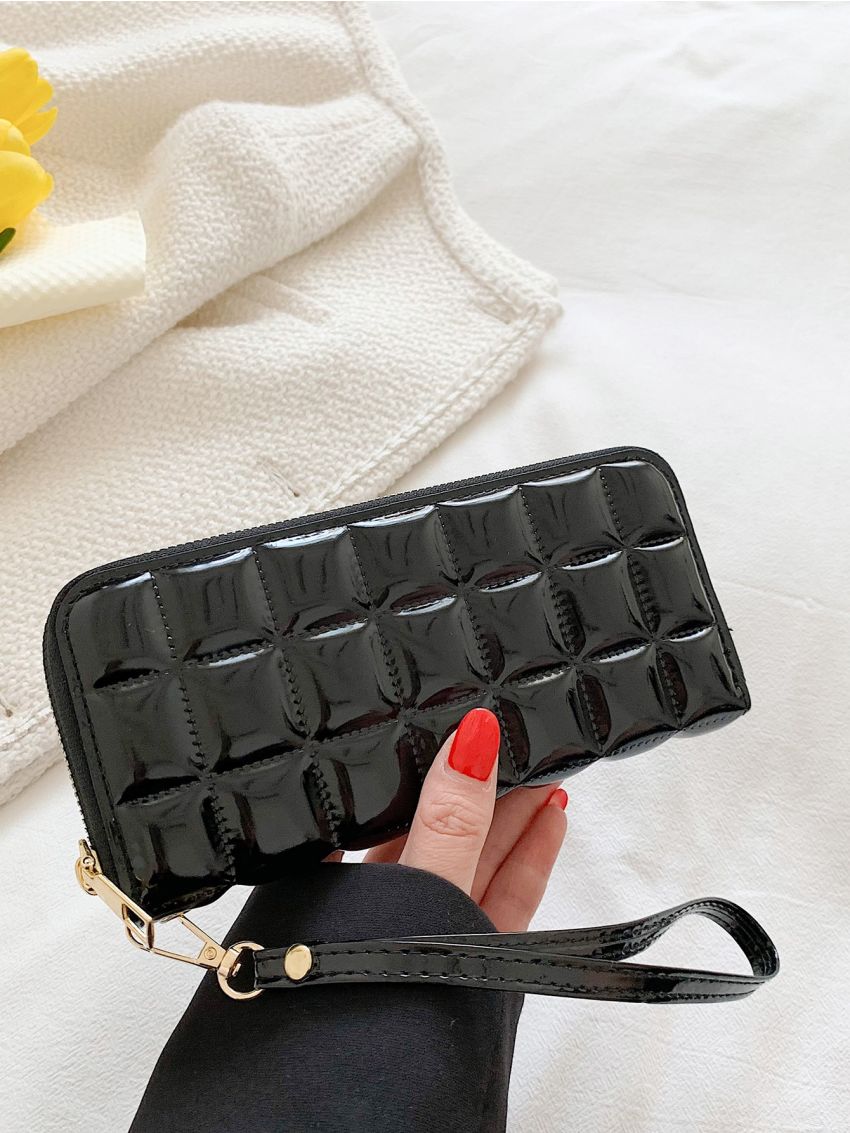 Quilted Pattern Clutch Bag