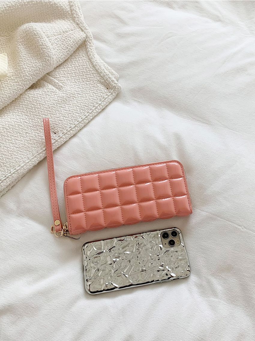 Quilted Pattern Clutch Bag