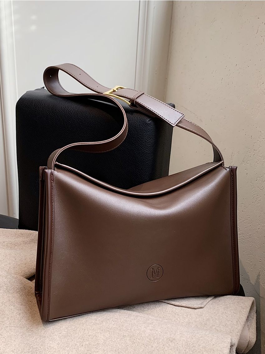 Letter Detail Hobo Bag