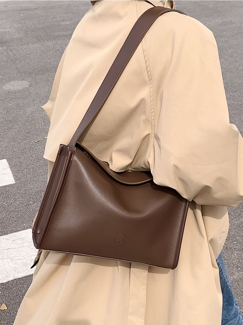 Letter Detail Hobo Bag