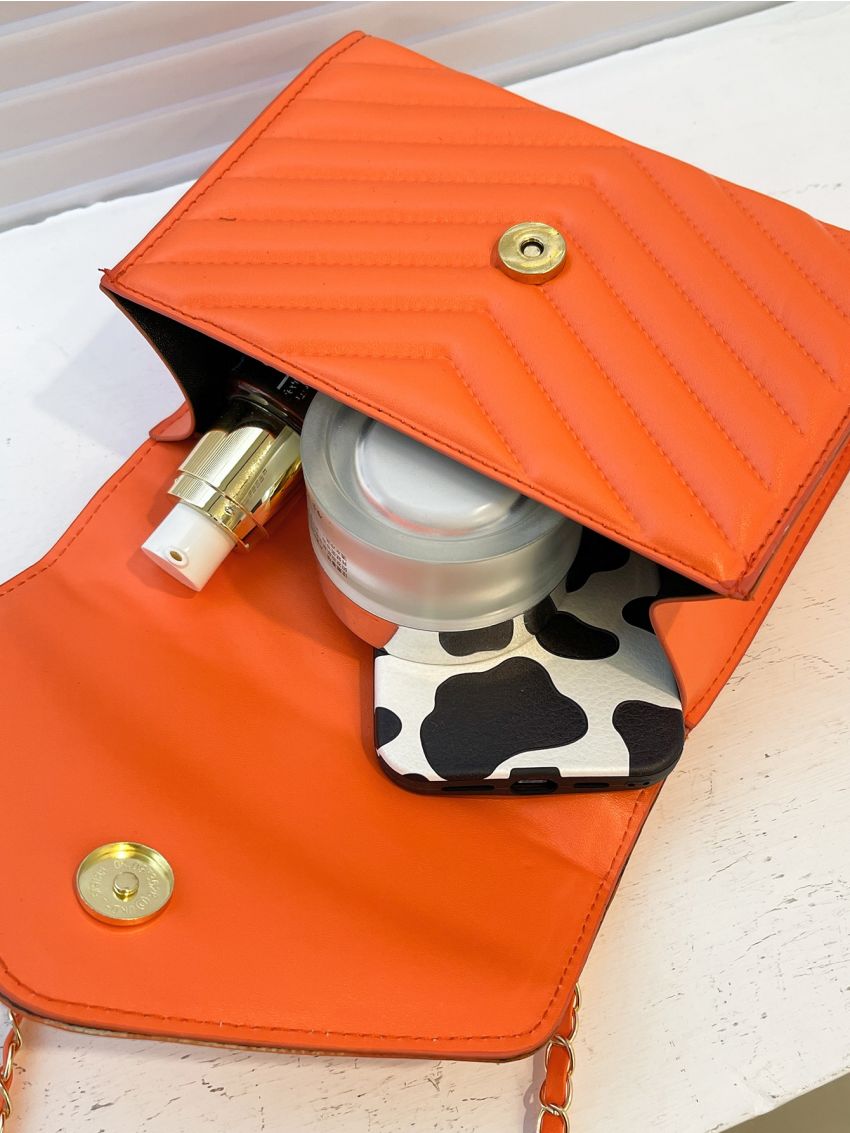 Mini Minimalist Chevron Flap Square Bag