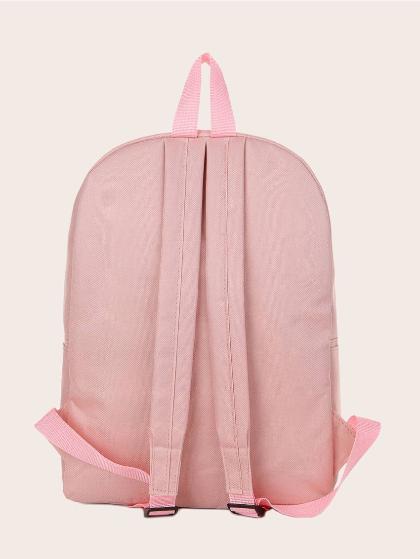 Daisy Embroidered Pocket Front Backpack