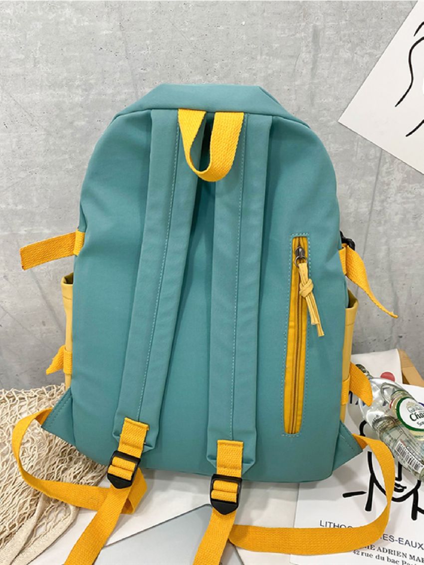 Colorblock Large Capacity Backpack