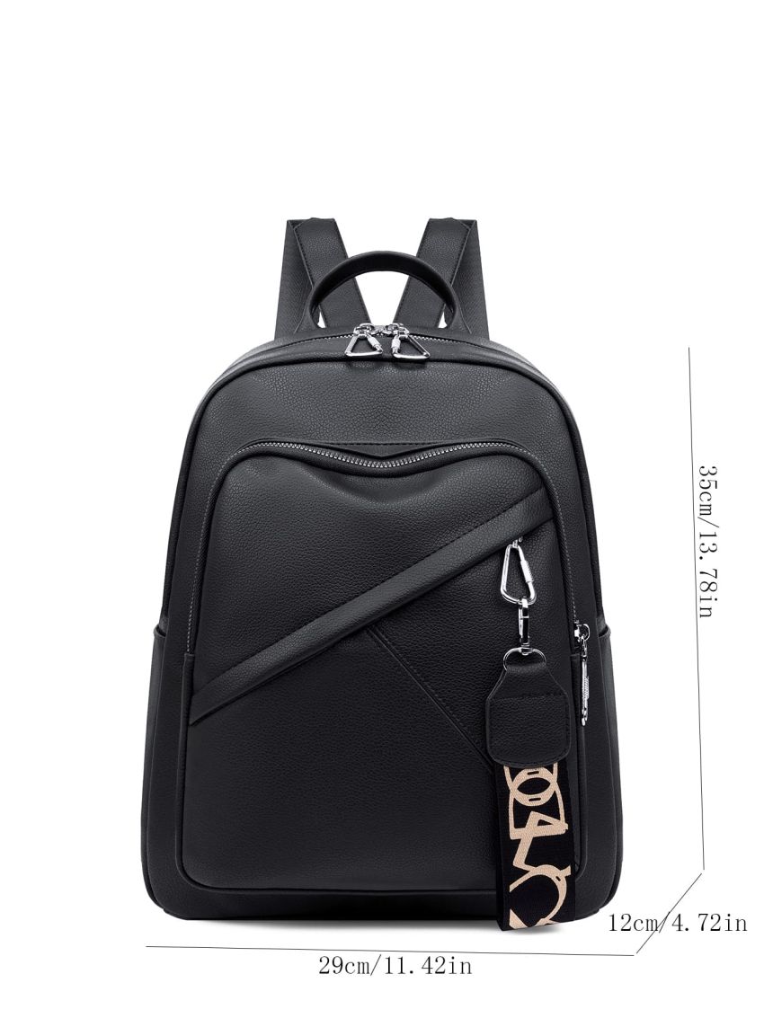 Minimalist Functional Backpack With Bag Charm