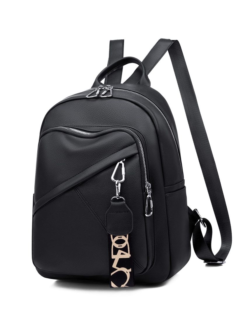 Minimalist Functional Backpack With Bag Charm