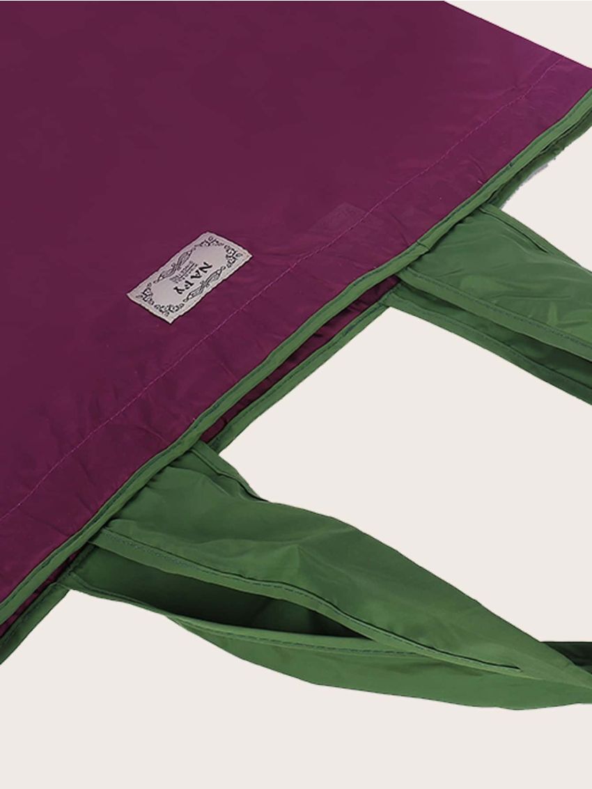 Letter Patch Decor Drawstring Design Shopper Bag