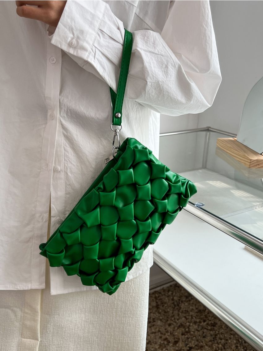 Minimalist Ruched Bag With Wristlet