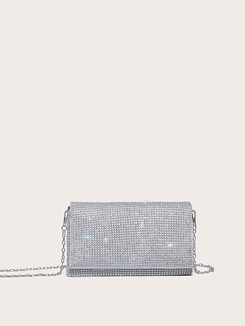 Mini Rhinestone Decor Chain Evening Bag
