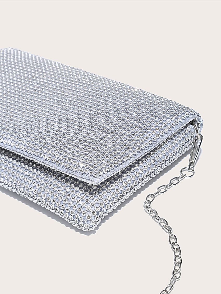 Mini Rhinestone Decor Chain Evening Bag
