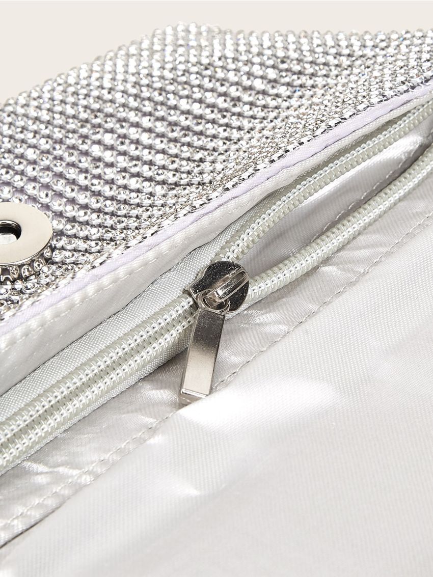 Mini Rhinestone Decor Chain Evening Bag