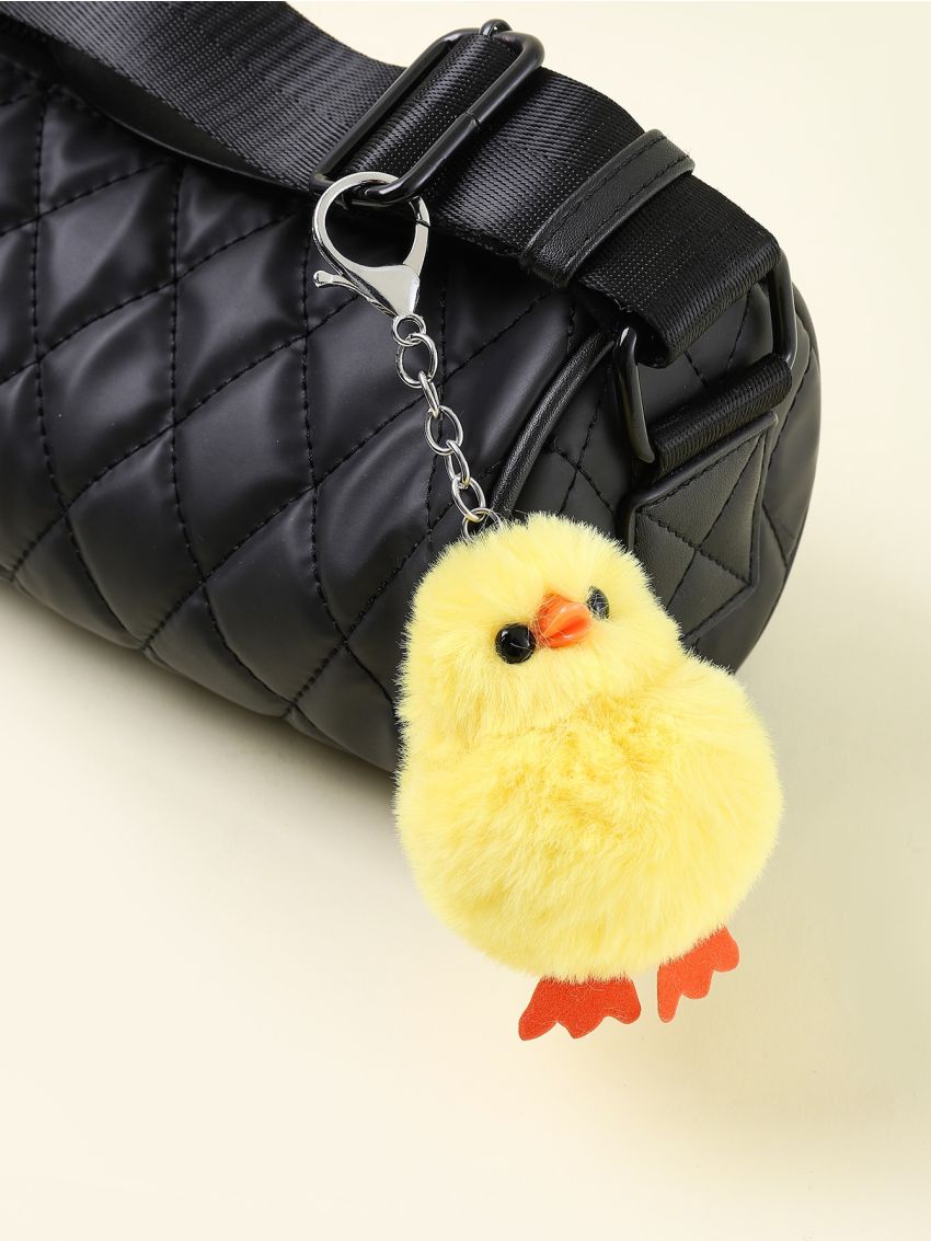 Fluffy Cartoon Chick Design Bag Charm