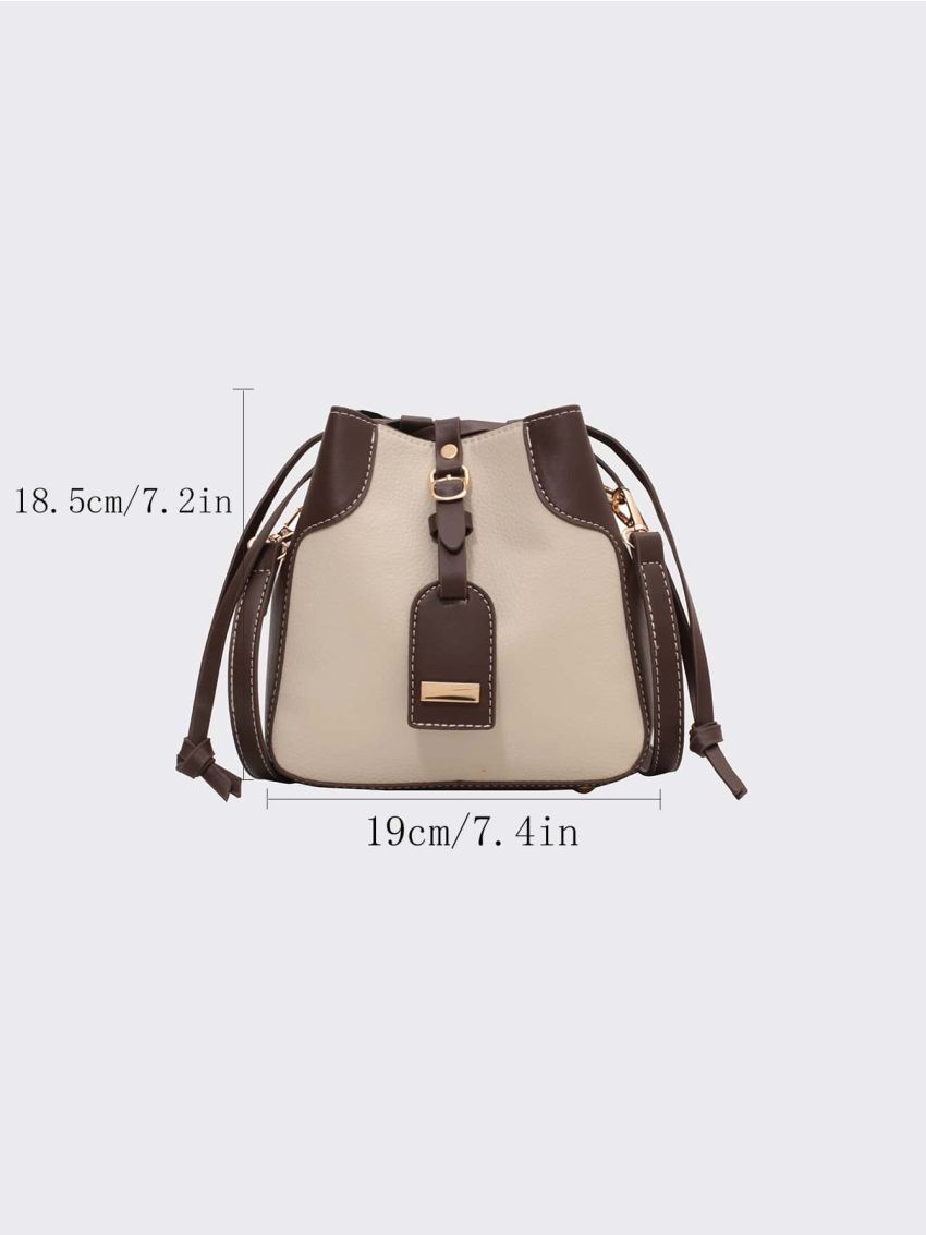 Mini Two Tone Metal Decor Bucket Bag