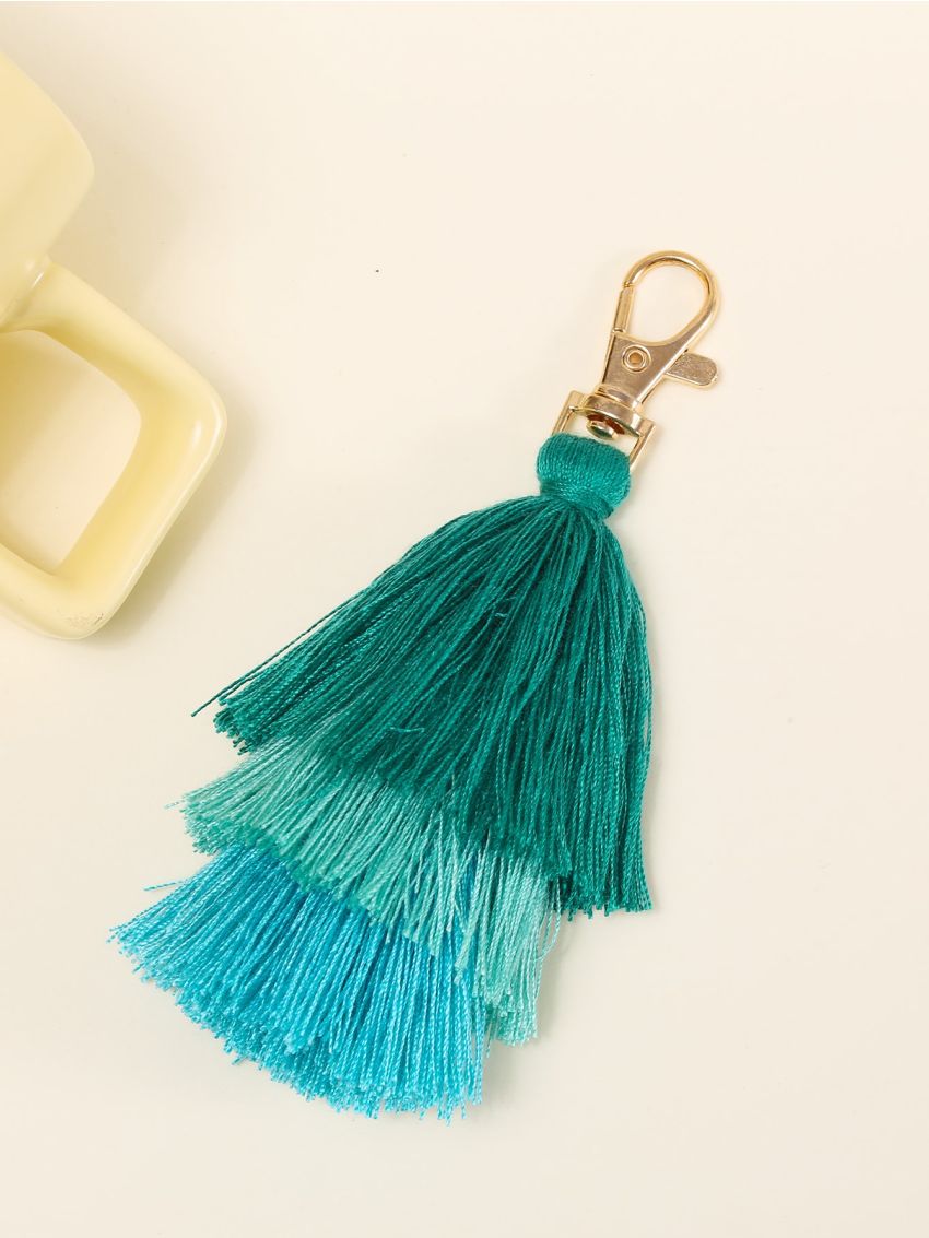 Color Block Tassel Bag Charm