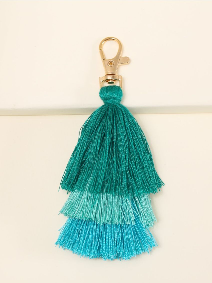 Color Block Tassel Bag Charm