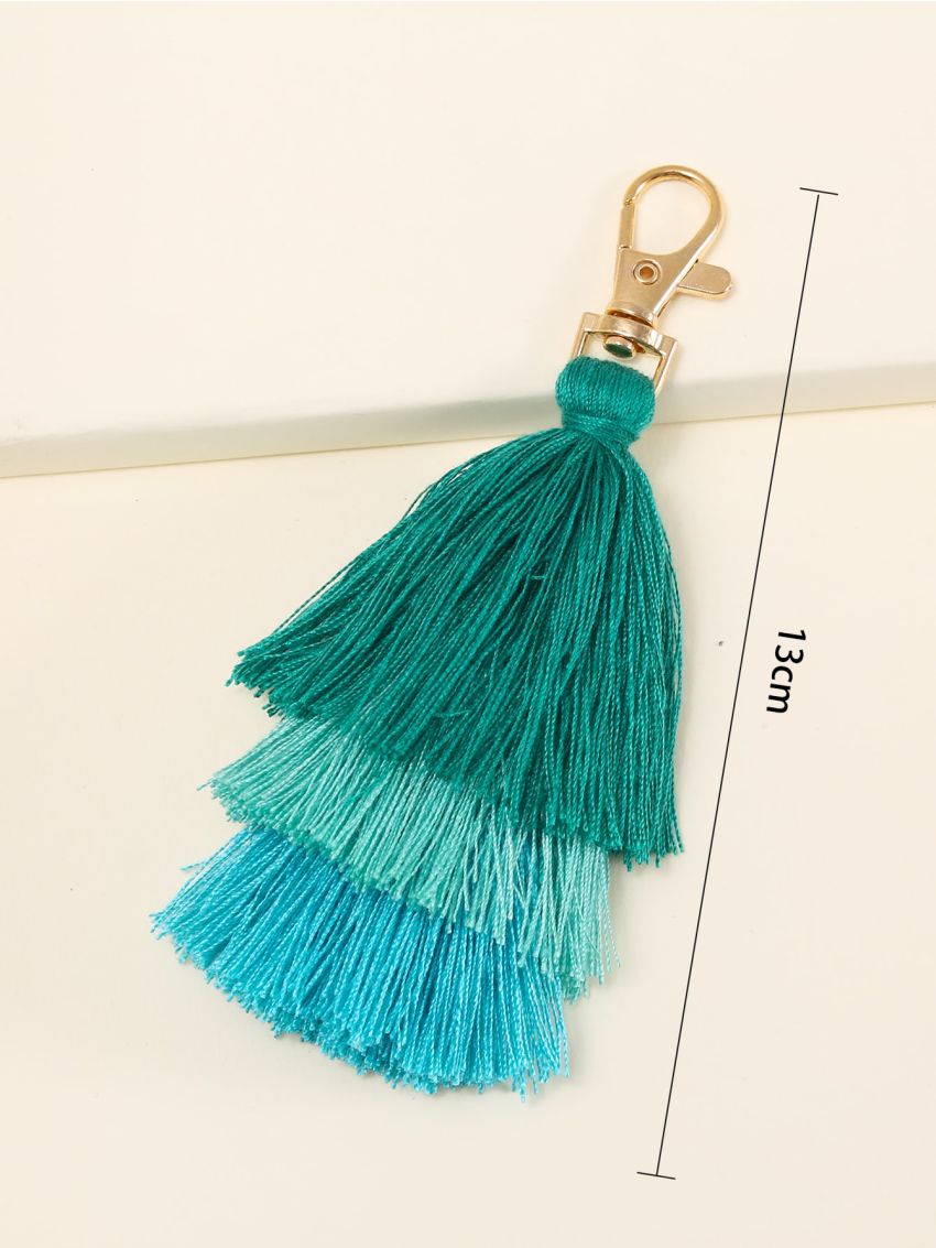 Color Block Tassel Bag Charm