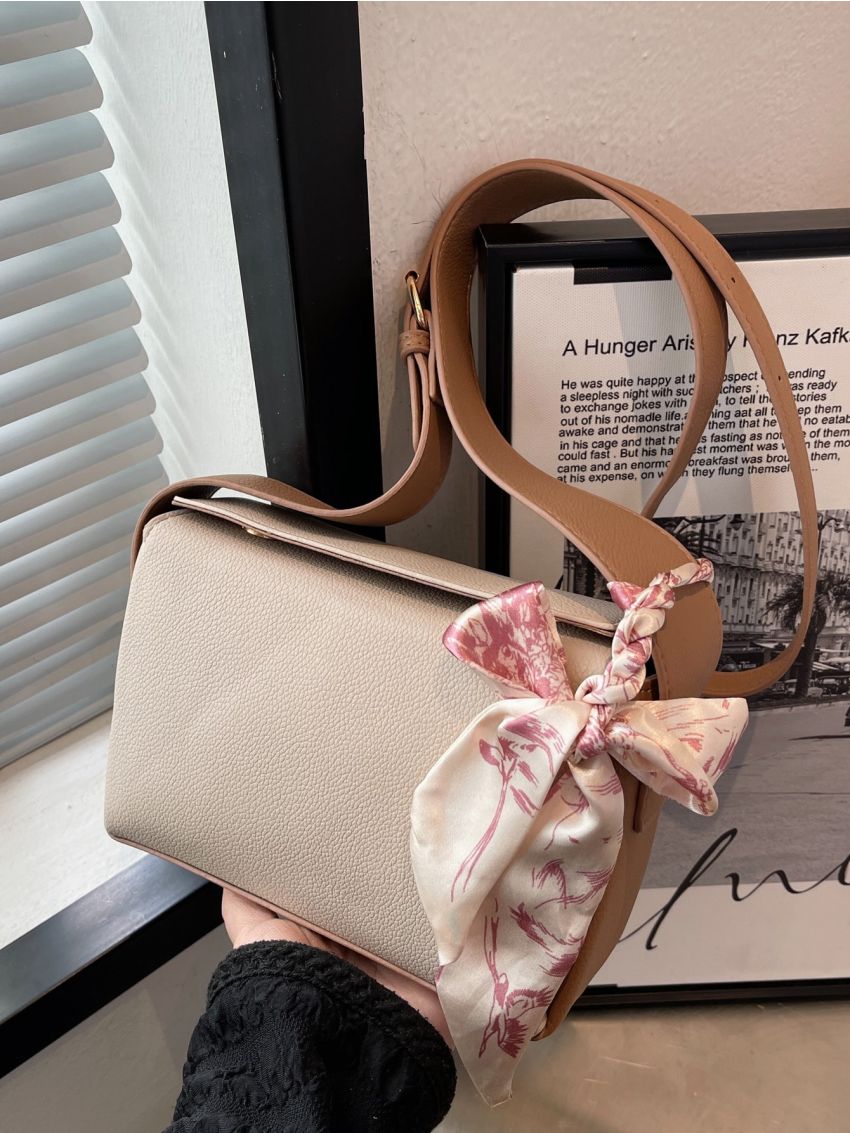 Mini Twilly Scarf Decor Color Block Square Bag